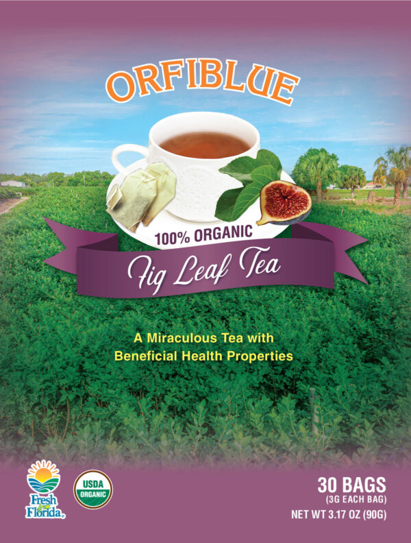 Organic Fig Leaf Tea Front Label